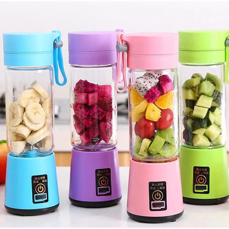Mini Liquidificador Portátil Shake Take Recarregável Com 6 Lâminas 380ml - Imagem 3