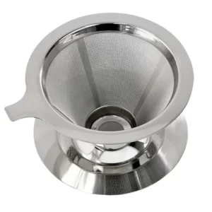 Filtro de café ultrafino premium reutilizável de aço inoxidável – número 102