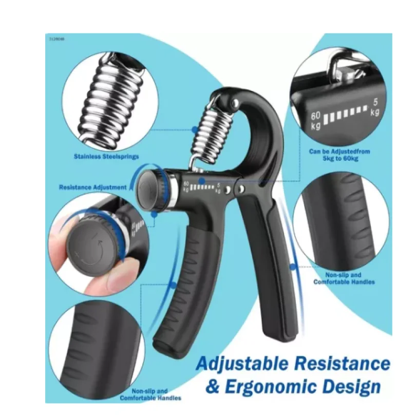 Hand Grip Mola Com Ajuste 5kg A 60kg Fisioterapia Anti-braço - Imagem 2